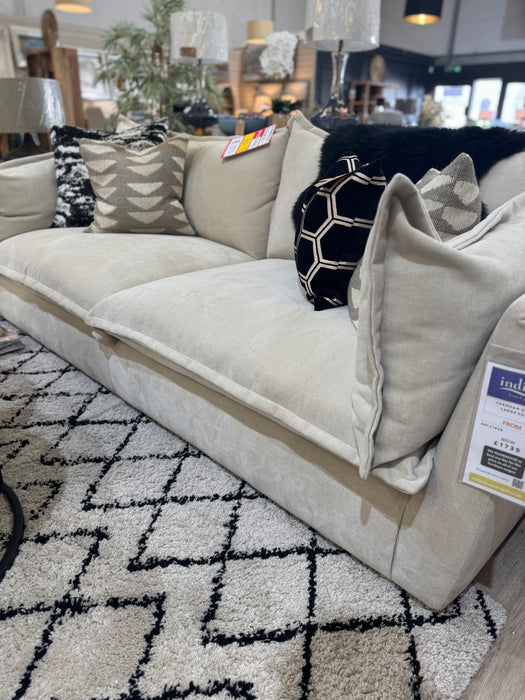 Farnham Extra Large Sofa in Velvet Taupe | Ex-Display Bargain!