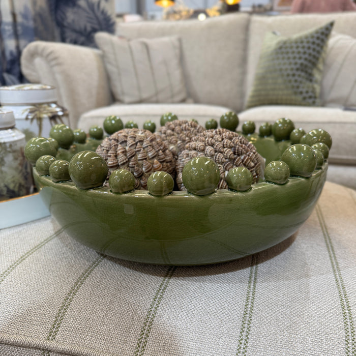 Ceramic Bobble Edged Bowl Round