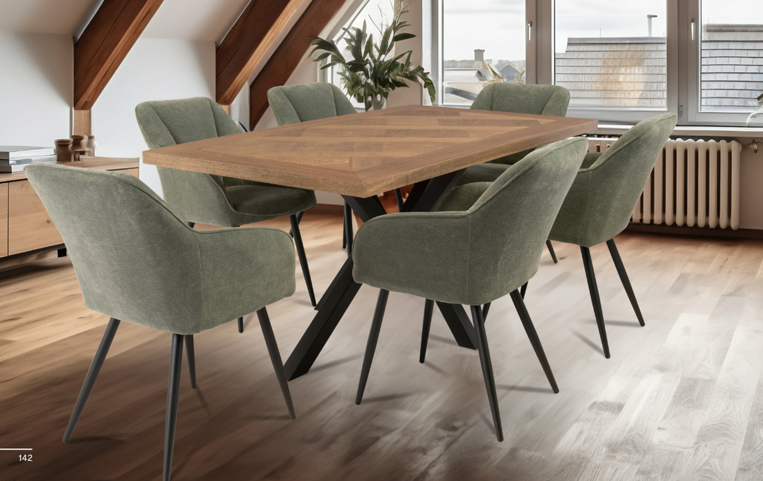 Clayton 1.6m Fixed Top Dining Table