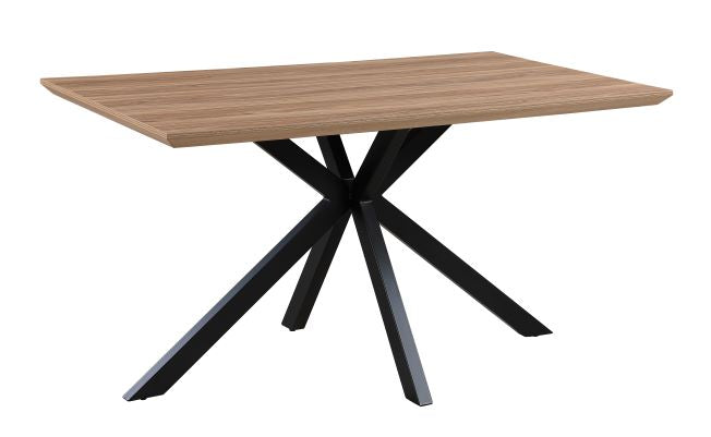 New York Fixed Top Dining Table 140cm - Light Walnut
