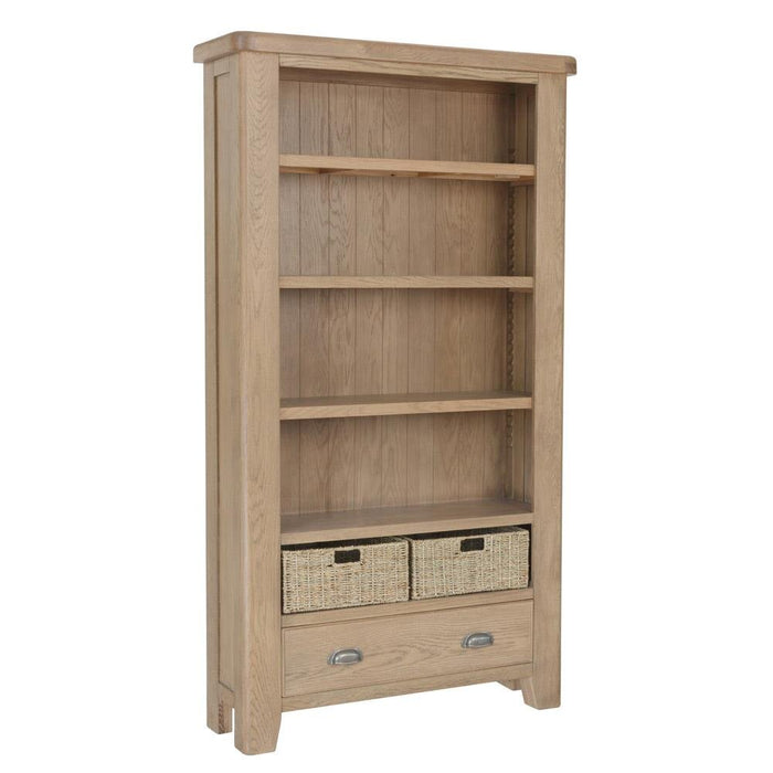 Weathered Oak Large Bookcase