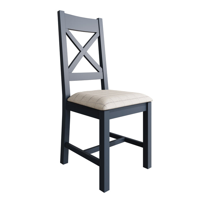 Weathered Oak Painted Cross Back Chair (Natural)