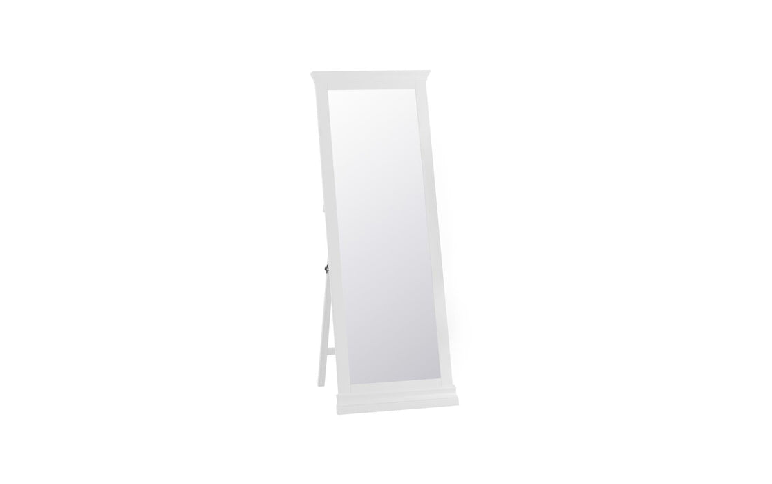 Wellington White Painted Cheval Mirror