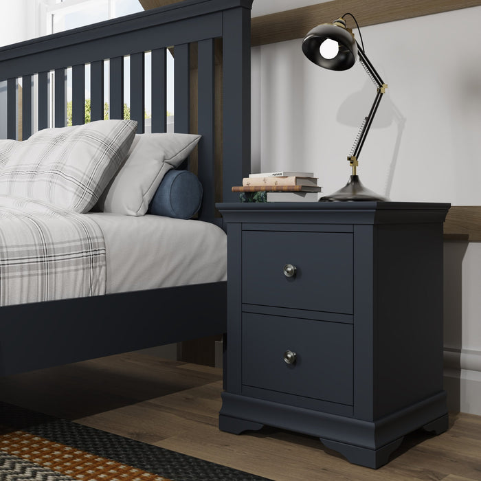 Wellington Midnight Grey Large Bedside Cabinet