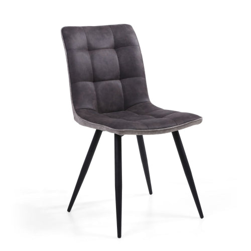 Anglo Suede Effect Dark Grey Dining Chair