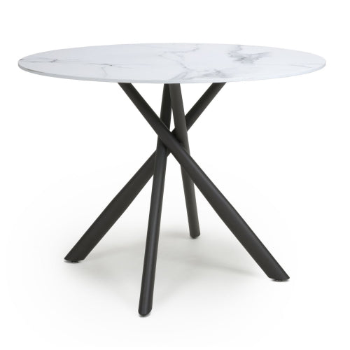 Modesta White Round Dining Table