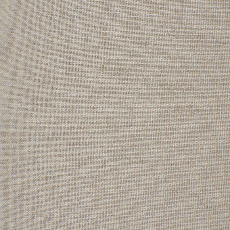 Squat White Beaded Ceramic Lamp With Linen Shade