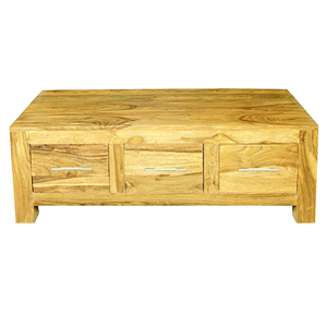 Mango Square 3 Drawer Coffee Table