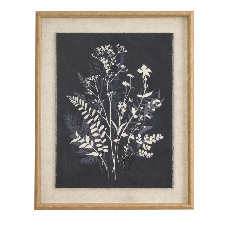 Flora & Fauna Collection Grove On Linen In Beaded Frame