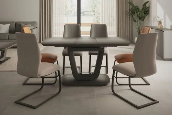 Levanto 1.6m Extending Dining Table - Graphite