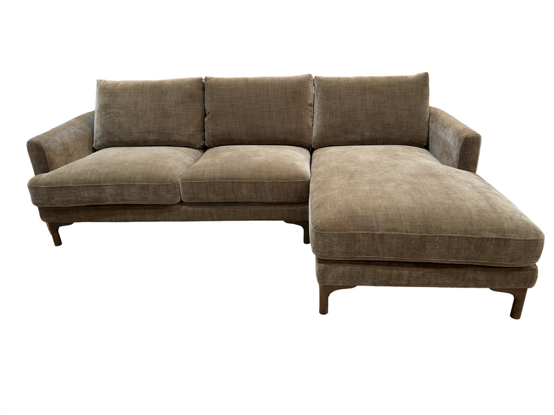 Lawrence Chaise Sofa - Brown