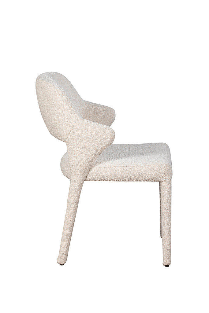Tex Ivory Boucle Dining Chair