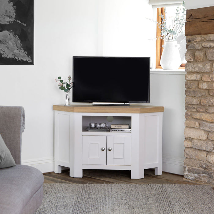 Calais Painted Corner TV Unit