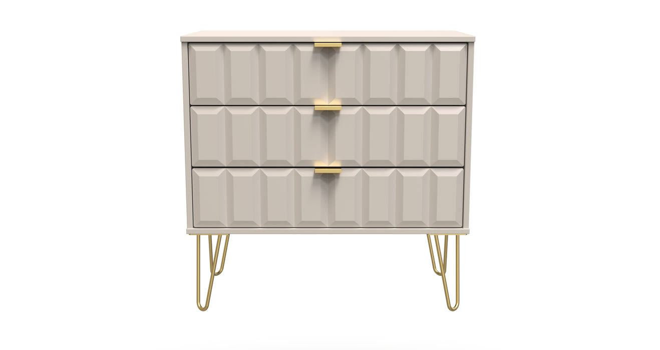 Square 3 Drawer Chest