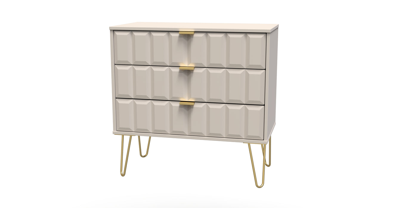 Square 3 Drawer Chest