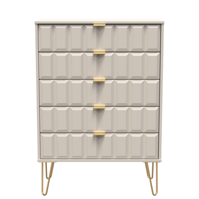 Square 5 Drawer Chest
