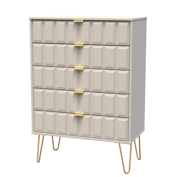 Square 5 Drawer Chest