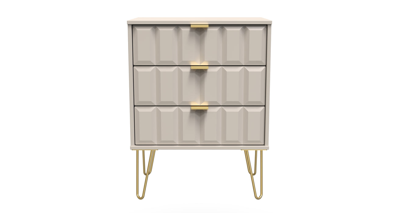 Square 3 Drawer Midi Chest