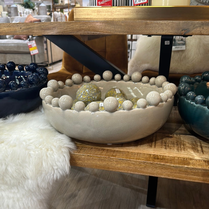 Ceramic Bobble Edged Bowl