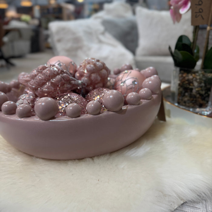 Ceramic Bobble Edged Bowl Round