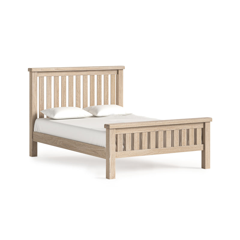Dunkirk White Wash 5' Bed Slatted