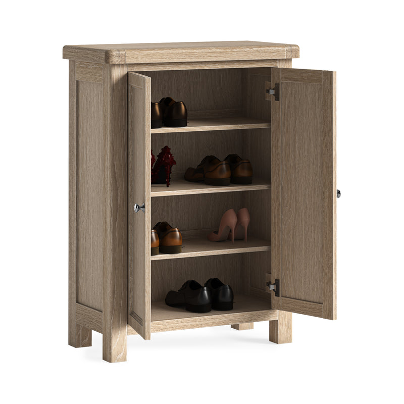 Dunkirk White Wash Shoe Storage