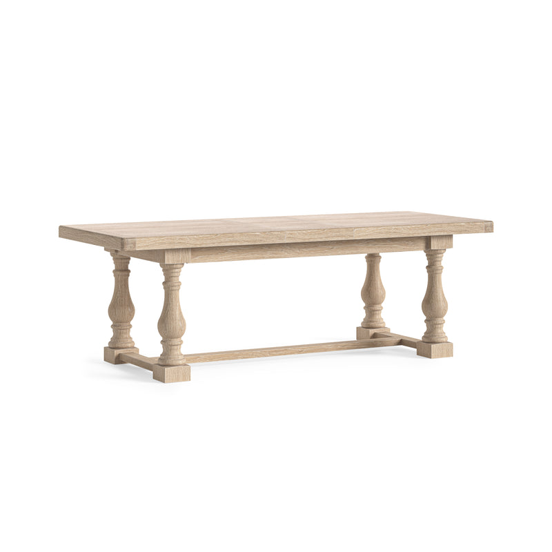 Dunkirk White Wash 2m Extending Trestle Dining Table