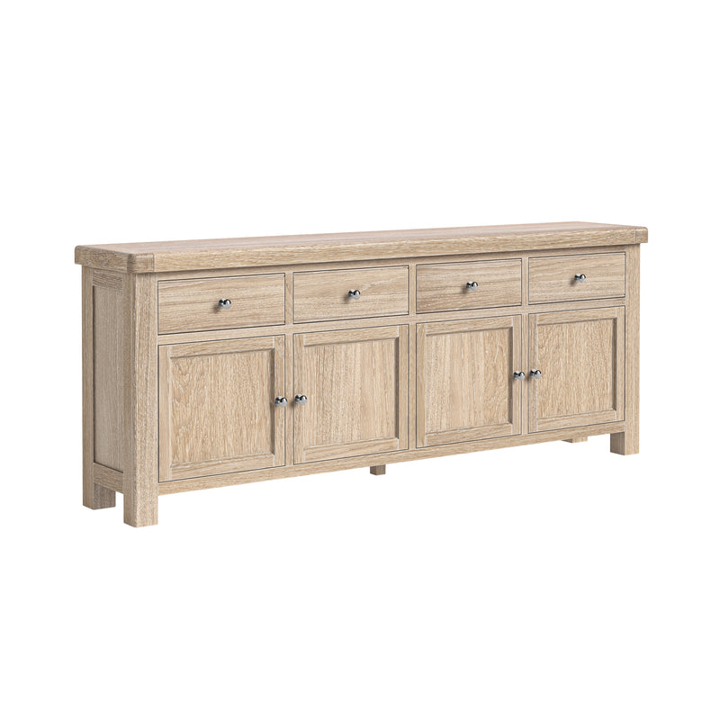 Dunkirk White Wash 4 Door Sideboard