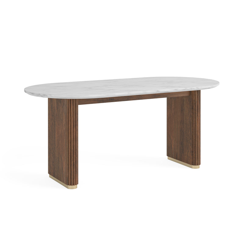 Princeton Oval Dining Table Marble Top