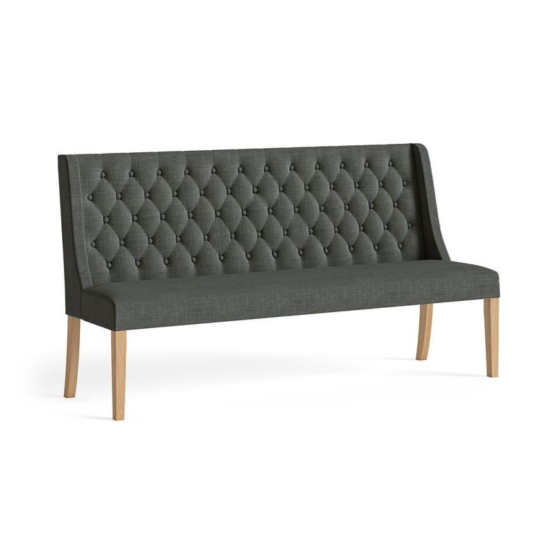 Dunkirk 2m Sofa Dining Bench - Charcoal