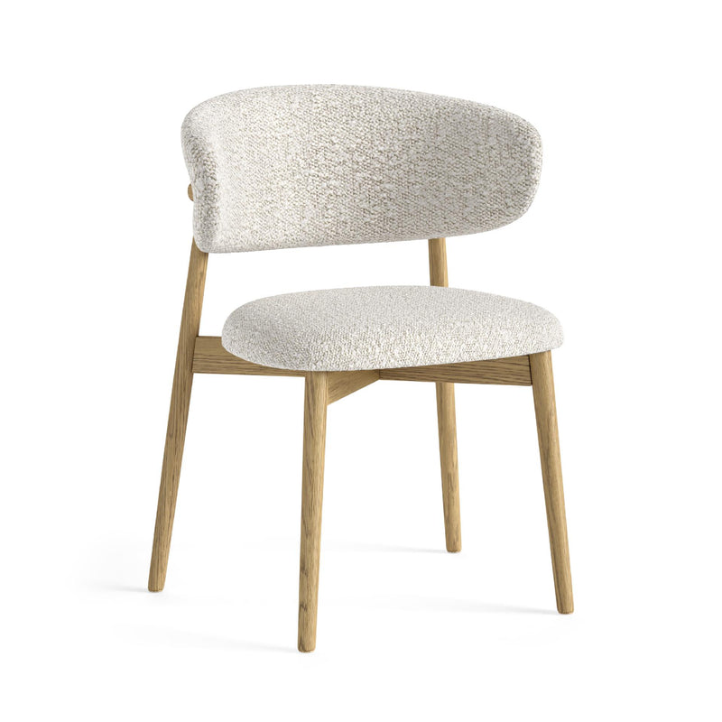Xander Dining Chair - White Boucle