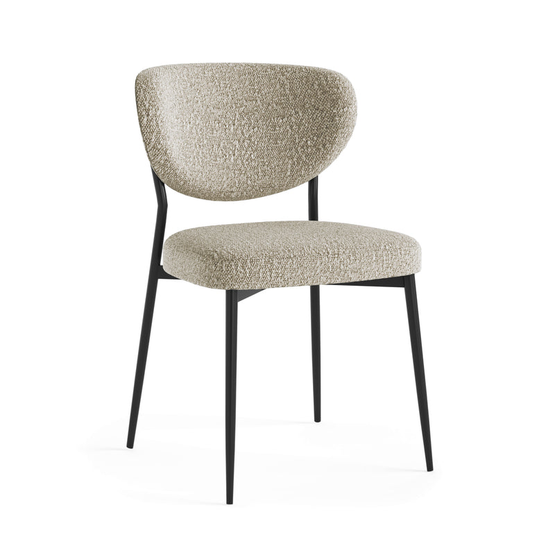 Solar Dining Chair - Oatmeal Boucle
