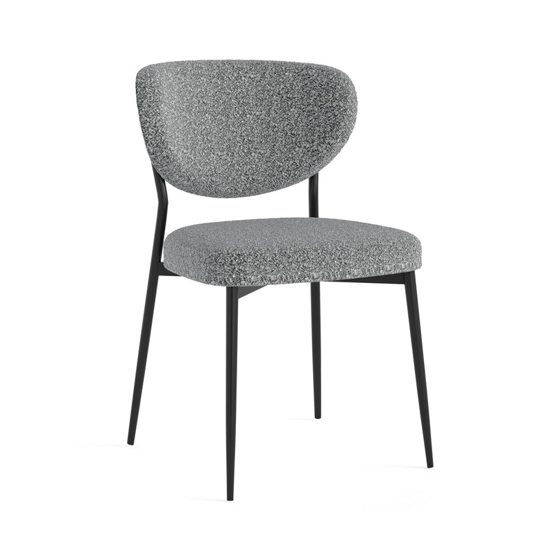 Solar Dining Chair - Grey Boucle