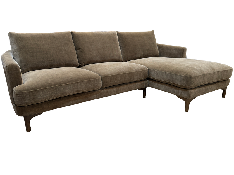 Lawrence Chaise Sofa - Brown