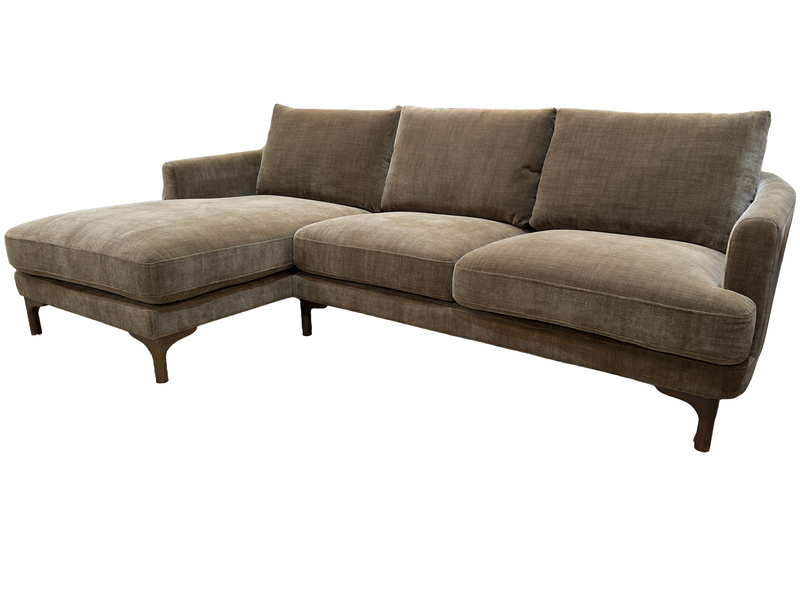 Lawrence Chaise Sofa - Brown