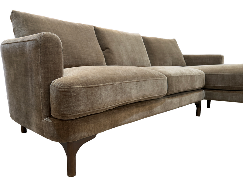 Lawrence Chaise Sofa - Brown