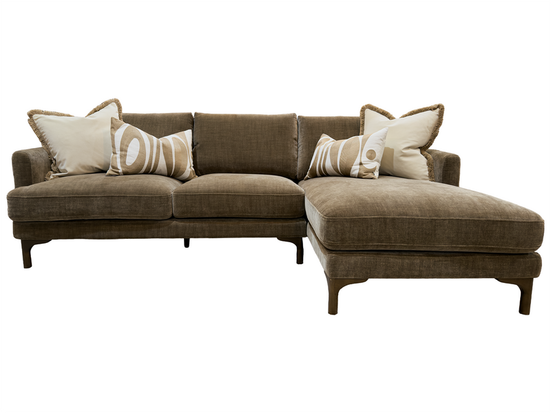 Lawrence Chaise Sofa - Brown