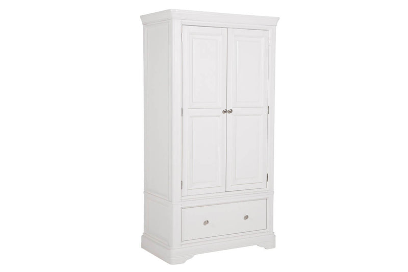 Sable Wardrobe 2 Door 1 Drawer - Bone
