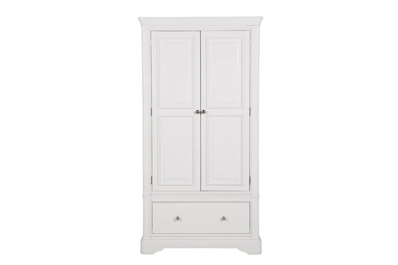 Sable Wardrobe 2 Door 1 Drawer - Bone