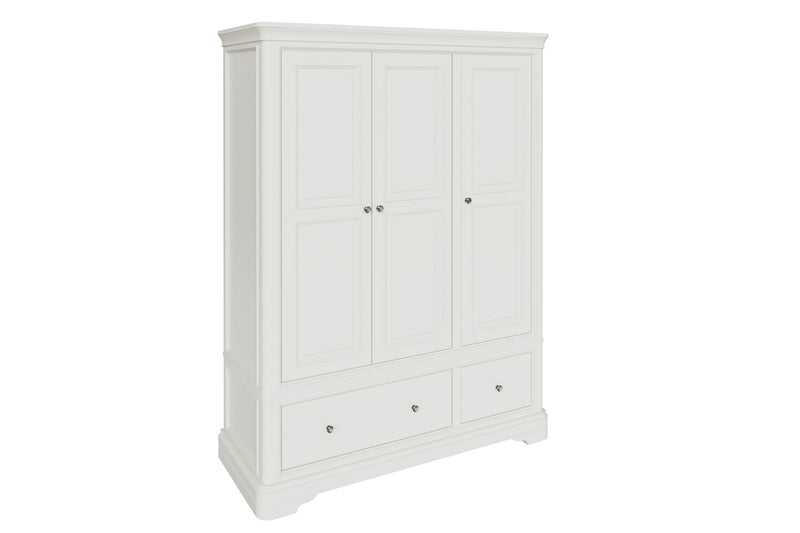 Sable Wardrobe 3 Door 2 Drawer - Bone