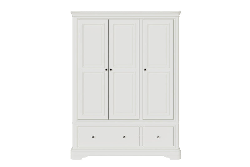 Sable Wardrobe 3 Door 2 Drawer - Bone