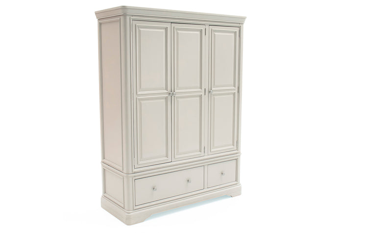 Sable Wardrobe 3 Door 2 Drawer - Bone
