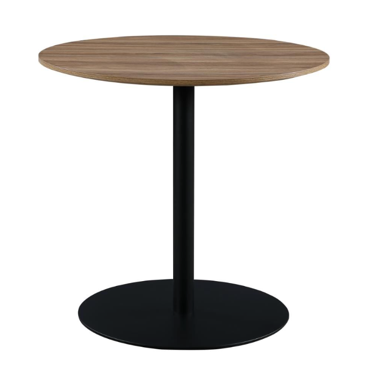 New York Round Bistro Table 80cm - Light Walnut