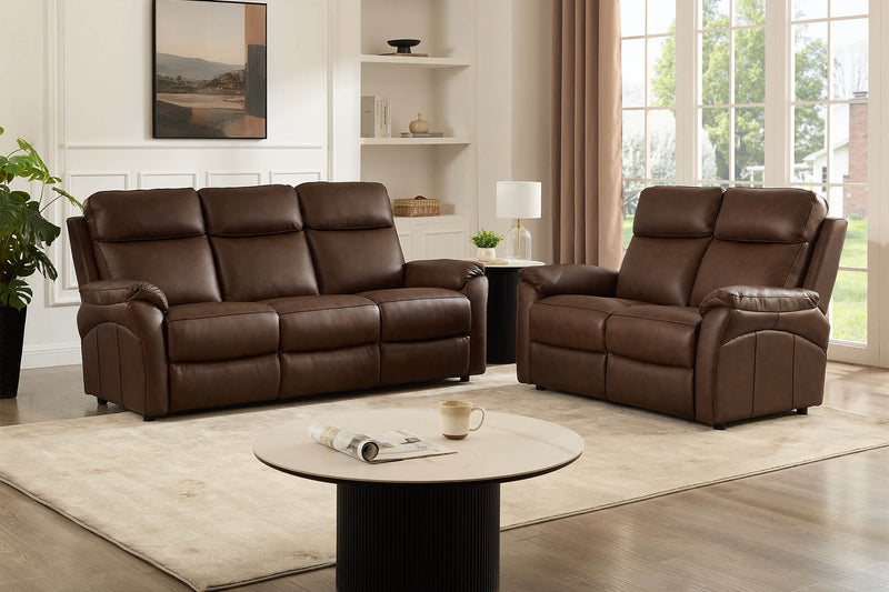 Leo 2 Seater - Brown - Electric Recliner