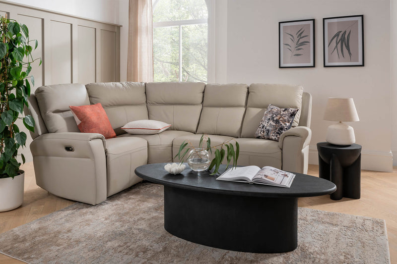 Alessia Corner Sofa - Stone Leather