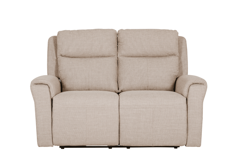 Alessia 2 Seater Electric Reclining Sofa - Mushroom Fabric