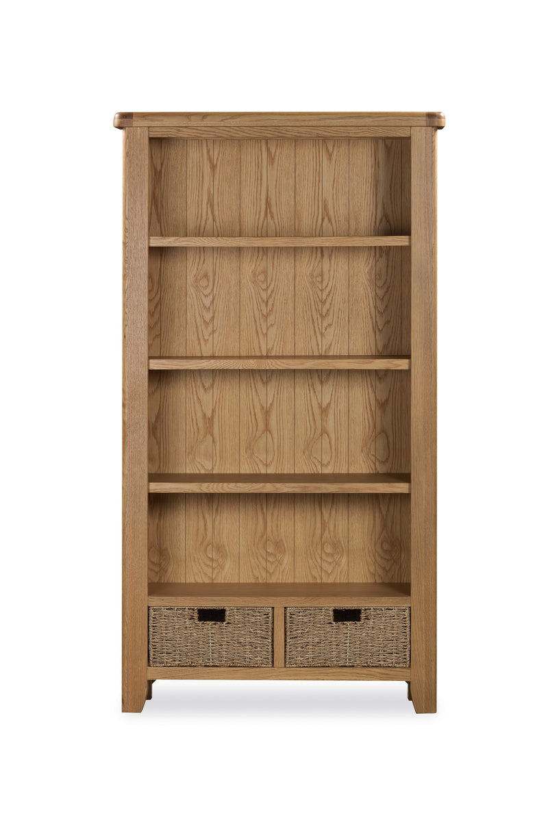 Weathered Oak Large Bookcase
