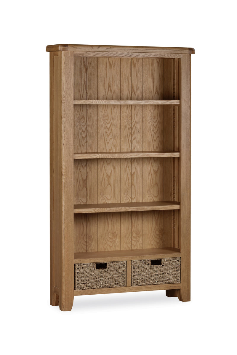 Weathered Oak Large Bookcase