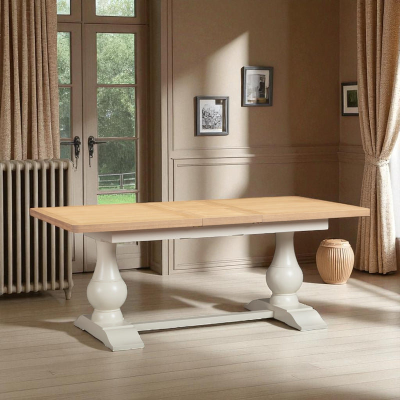 Calais Painted 1.6m Extending Dining Table