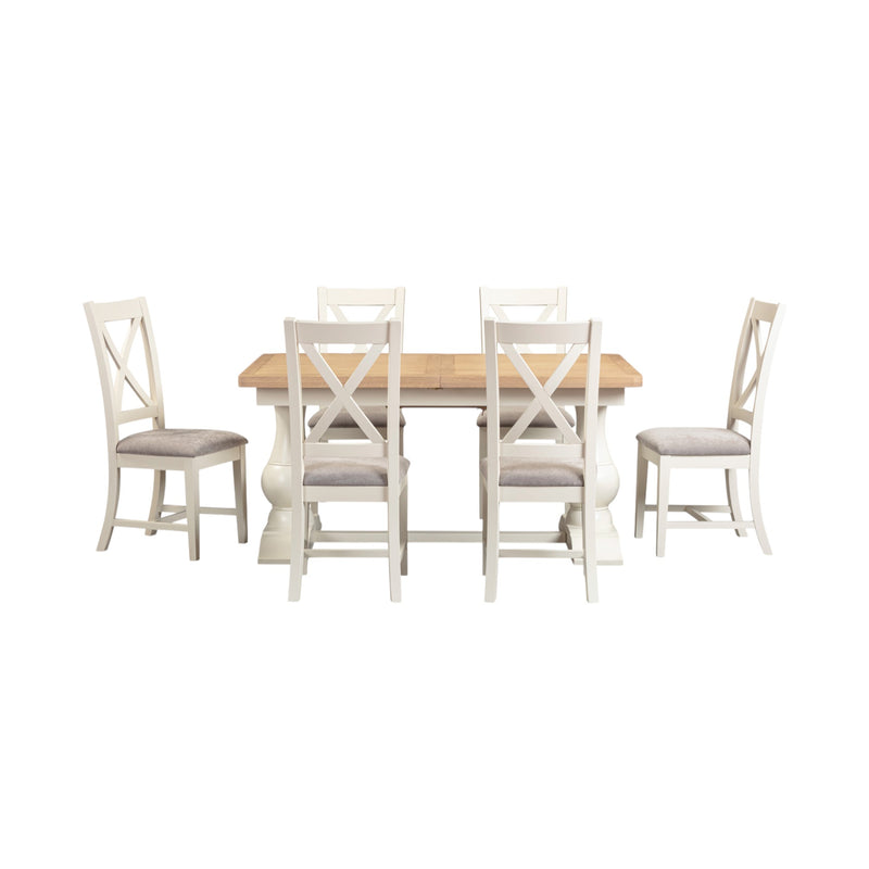 Calais Painted 1.6m Extending Dining Table